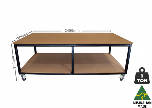 Heavy Duty Mobile Work Bench 2400mmL X 1200mmW X 900mmH